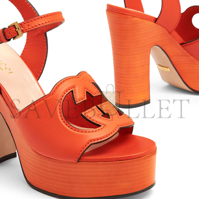 G*u*i interlocking g cut out sandals